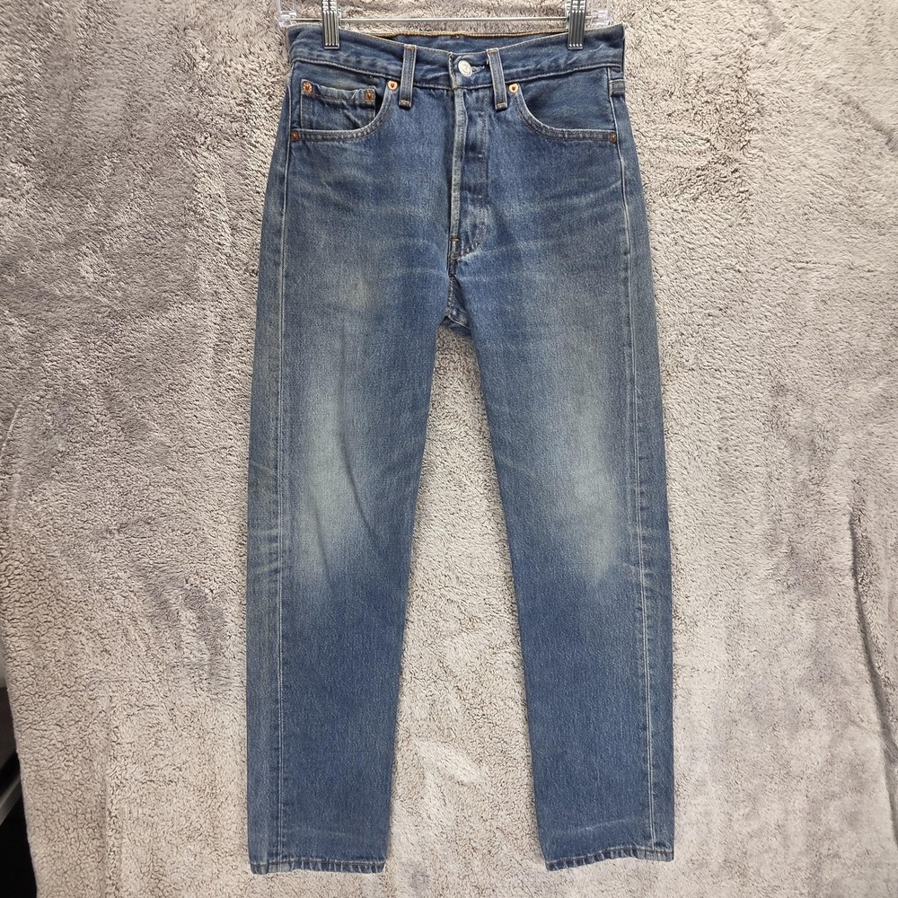 Vintage Levis 501 Jeans Mens Blue Made In USA Button Fly Straight Fits 28x30